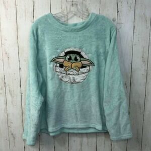 Disney Star Wars Women's Grogu Baby Yoda Plush Fleece Sleep Top Size 2X